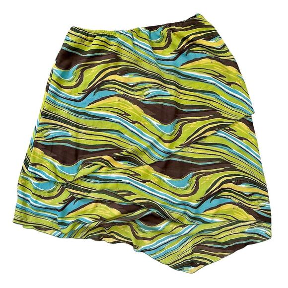 Y2K Vintage Vibrant Fairy Whimsygoth Boho Glam Layered Asymmetrical Skirt XL - Picture 1 of 8